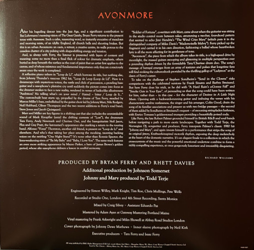Виниловая пластинка BRYAN FERRY "Avonmore" (RED LP) 