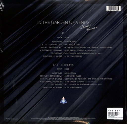 Виниловая пластинка THOMAS ANDERS "…Sings Modern Talking - In The Garden Of Venus (Thomas Version)" (2LP)