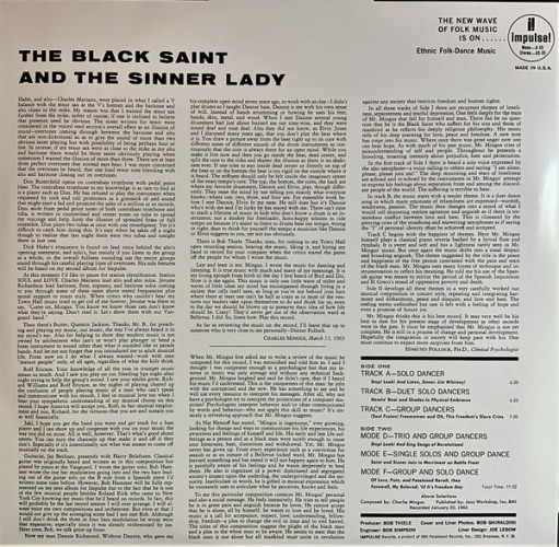 Виниловая пластинка CHARLES MINGUS "The Black Saint And The Sinner Lady" (LP)