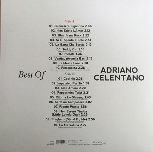 Виниловая пластинка ADRIANO CELENTANO "Best Of" (LP)