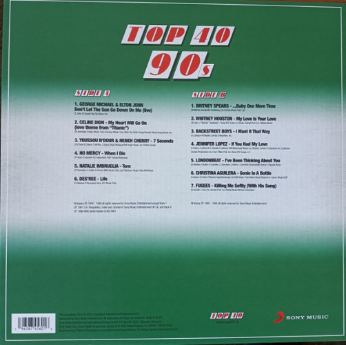 Виниловая пластинка VARIOUS ARTISTS "Top 40 90s" (GREEN LP) 