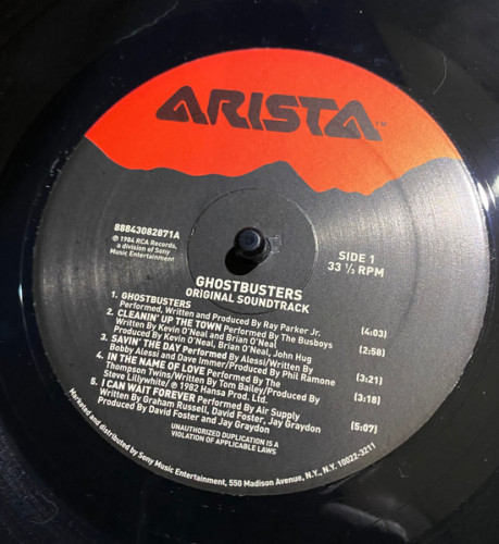 Виниловая пластинка VARIOUS ARTISTS "Ghostbusters (Original Soundtrack Album)" (OST LP) 