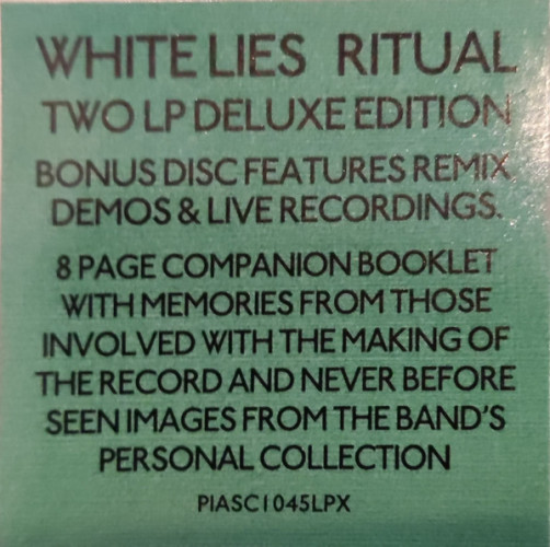 Виниловая пластинка WHITE LIES "Ritual" (2LP) 