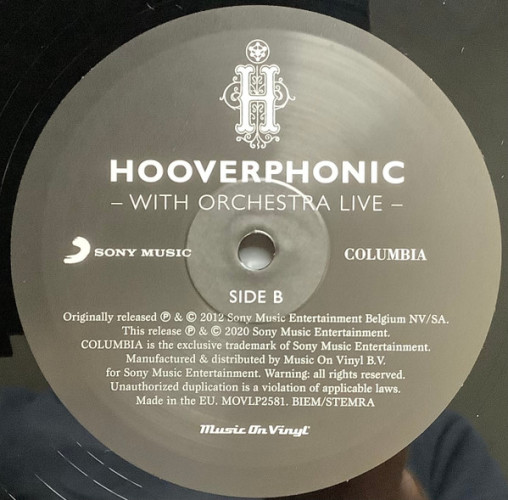 Виниловая пластинка HOOVERPHONIC "With Orchestra Live (Koningin Elisabethzaal 2012)" (2LP)