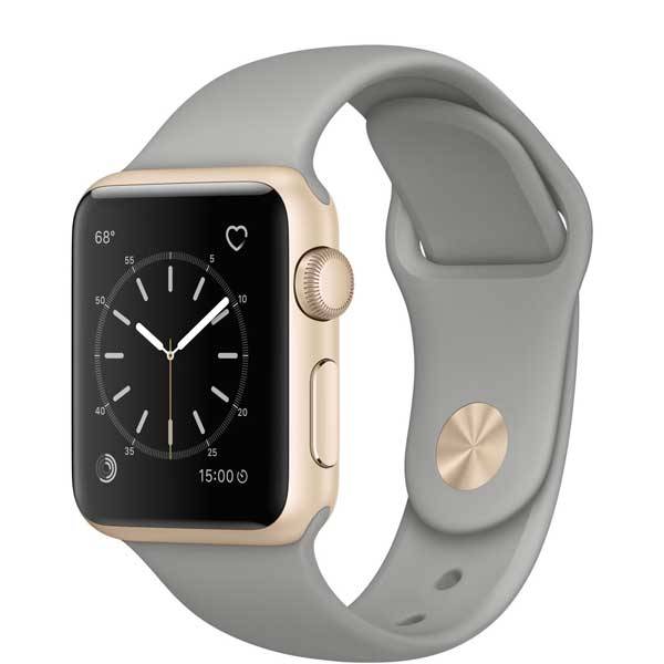 Apple Watch Series 2 38mm Gold Aluminum Case with Concrete Sport Band 