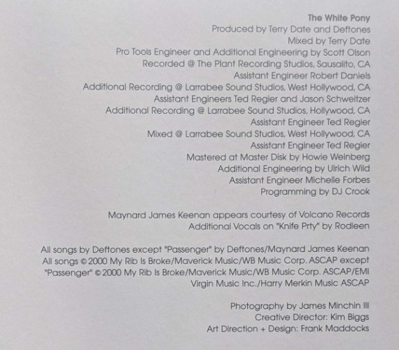 Виниловая пластинка DEFTONES "White Pony" (2LP)