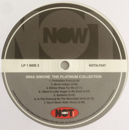 Виниловая пластинка NINA SIMONE "The Platinum Collection - 42 All Time Classics" (WHITE 3LP)