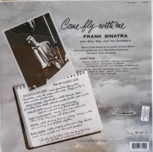Виниловая пластинка FRANK SINATRA "Come Fly With Me" (LP)
