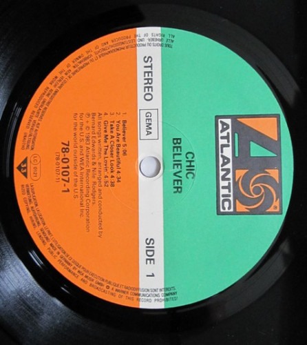 Виниловая пластинка CHIC "Believer" (VG/VG LP)