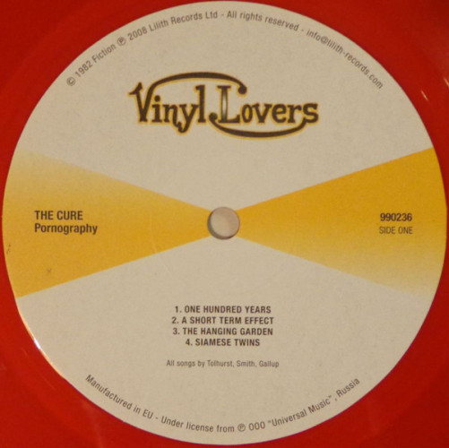 Виниловая пластинка THE CURE "Pornography" (RED LP) 