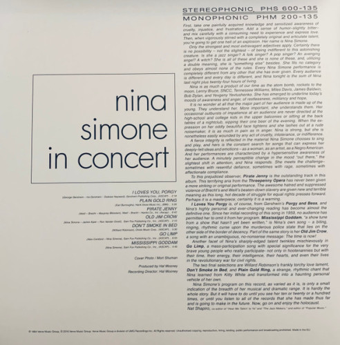 Виниловая пластинка NINA SIMONE "In Concert" (LP)