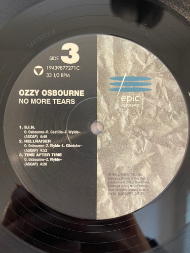 Виниловая пластинка OZZY OSBOURNE "No More Tears" (2LP) 