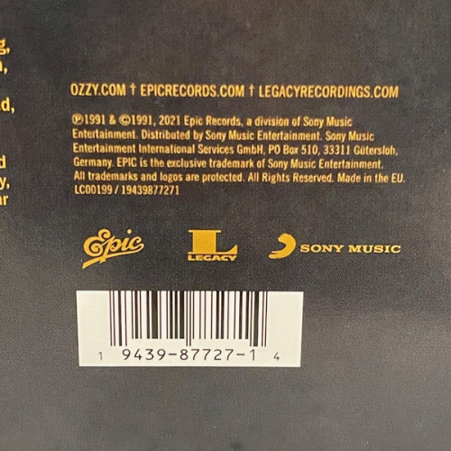 Виниловая пластинка OZZY OSBOURNE "No More Tears" (2LP) 