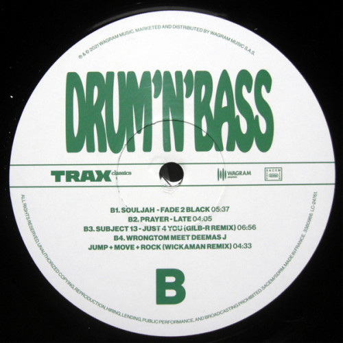 Виниловая пластинка VARIOUS ARTISTS "Trax Classics (Drum`n`Bass)" (2LP)