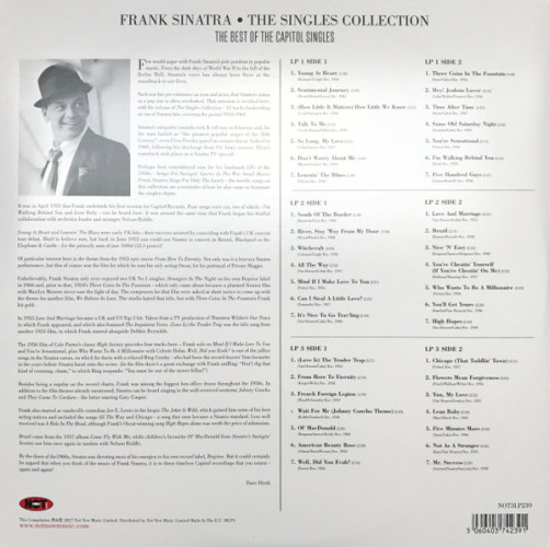 Виниловая пластинка FRANK SINATRA "The Singles Collection (The Best of the Capitol Singles)" (NOT3LP239 LP)