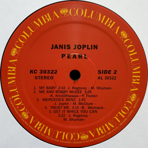 Виниловая пластинка JANIS JOPLIN "Pearl" (LP)