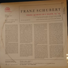 SCHUBERT &quot;String Quartet In G Major, Op. 161&quot; (EX LP)