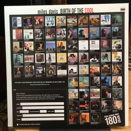 Виниловая пластинка MILES DAVIS "Birth Of The Cool" (LP) 