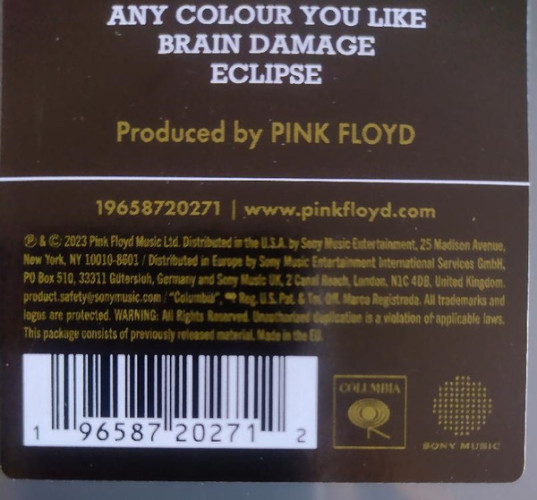 Виниловая пластинка PINK FLOYD "The Dark Side Of The Moon" (SONY 50TH ANNIVERSARY LP) 