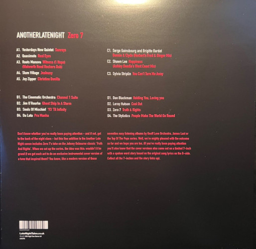 Виниловая пластинка ZERO7 "LateNightTales" (2LP) 