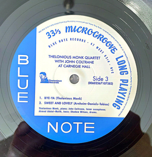 Виниловая пластинка THELONIOUS MONK AND JOHN COLTRANE "At Carnegie Hall" (LP) 