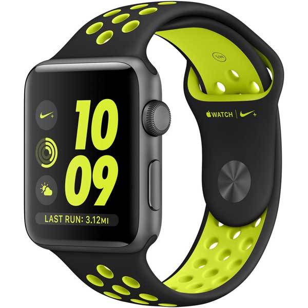 Часы Apple Watch Nike+ 42mm Space Gray Aluminum Case with Black/Volt Nike Sport Band 