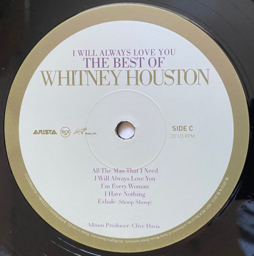 Виниловая пластинка WHITNEY HOUSTON "I Will Always Love You: The Best Of Whitney Houston" (2LP) 