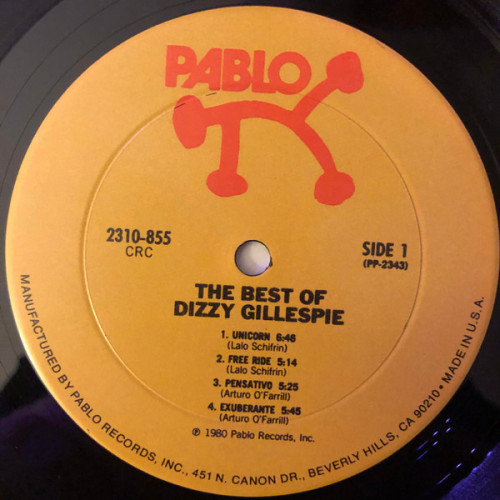 Виниловая пластинка DIZZY GILLESPIE "The Best Of Dizzy Gillespie" (VG+/VG+ LP) 