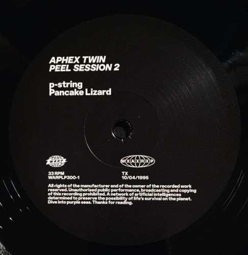 Виниловая пластинка APHEX TWIN "Peel Session 2 TX 10/04/95" (LP)