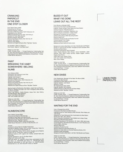 Виниловая пластинка LINKIN PARK "Papercuts" (COLORED 2LP) 