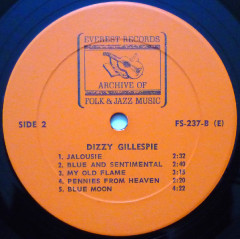 DIZZY GILLESPIE &quot;Dizzy Gillespie&quot; (VG+/VG+ LP)