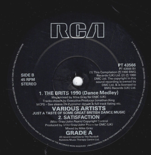 Виниловая пластинка VARIOUS ARTISTS "The Brits 1990 (Dance Medley)" (LP)