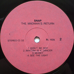 SNAP! &quot;The Madman`s Return&quot; (NOTONLABEL NM LP)