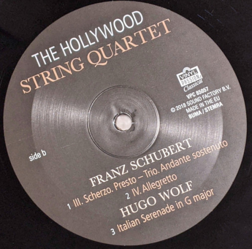 Виниловая пластинка THE HOLLYWOOD STRING QUARTET "String Quintet In C Major D956/op163" (LP)