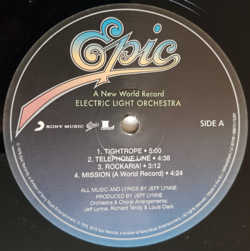 Виниловая пластинка ELECTRIC LIGHT ORCHESTRA "A New World Record" (LP) 