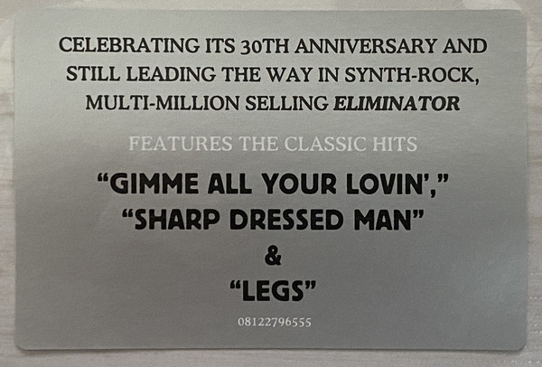 Виниловая пластинка ZZ Top ‎"Eliminator" (LP) 