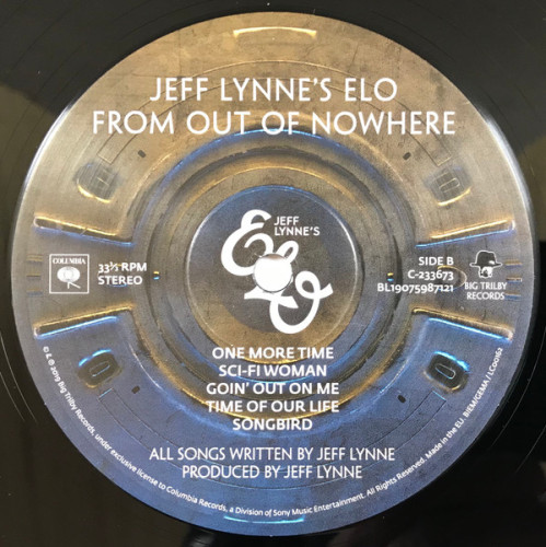 Виниловая пластинка JEFF LYNNE`S ELO "From Out Of Nowhere" (LP)