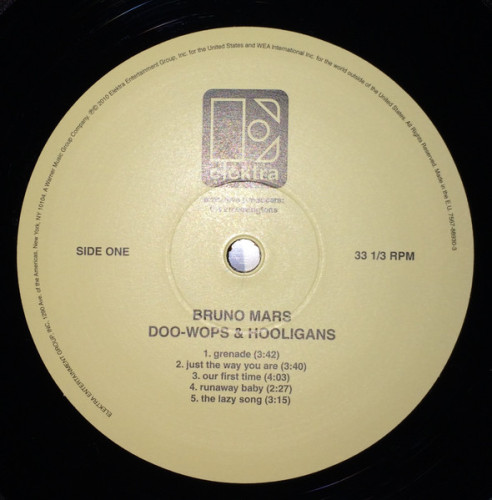 Виниловая пластинка BRUNO MARS "Doo-Wops & Hooligans" (LP) 