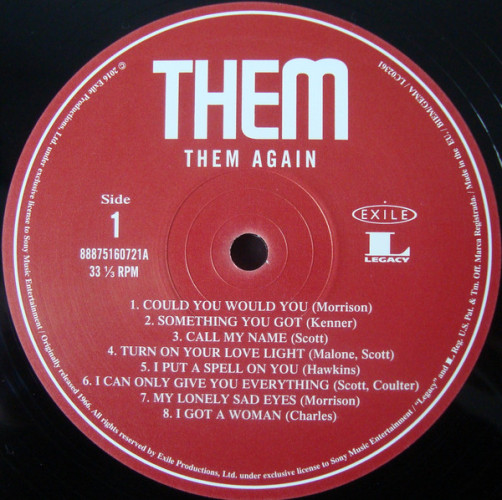 Виниловая пластинка THEM "Them Again" (LP) 