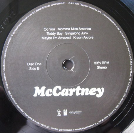 Виниловая пластинка PAUL MCCARTNEY "McCartney" (2LP)