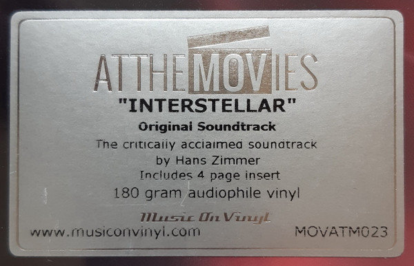 Виниловая пластинка HANS ZIMMER "Interstellar (Original Motion Picture Soundtrack)" (OST 2LP) 
