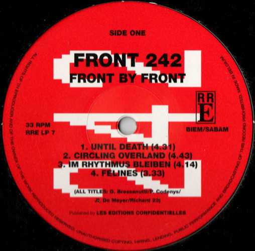Виниловая пластинка FRONT 242 "Front By Front" (LP)