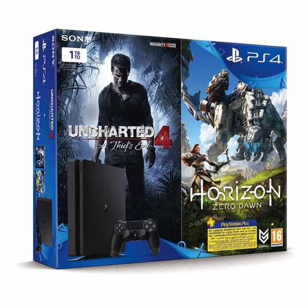 Игровая консоль SONY Playstation 4 CUH-2116B 1000GB + Uncharted 4 + Horizon 