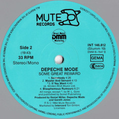 DEPECHE MODE "Some Great Reward" (INT 146.812 GREY NM LP)