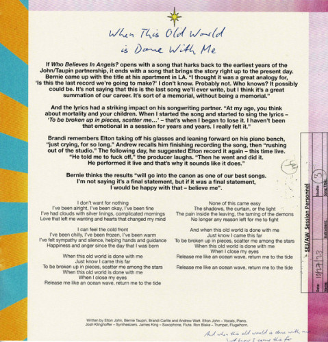 Виниловая пластинка ELTON JOHN AND BRANDI "Who Believes In Angels?" (COLORED LP) 