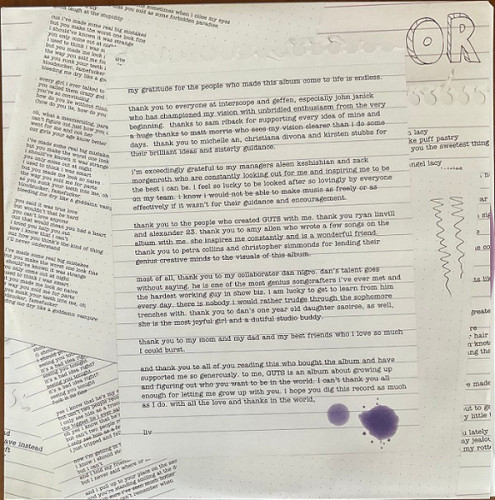 Виниловая пластинка OLIVIA RODRIGO "Guts" (SILVER LP)