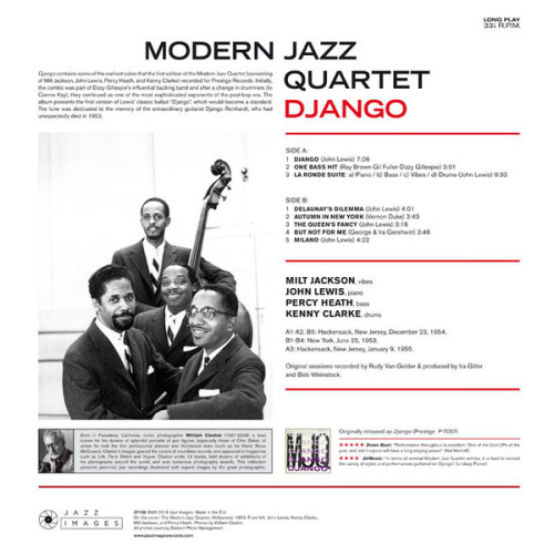 Виниловая пластинка MODERN JAZZ QUARTET "Django" (LP)