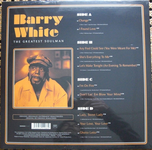 Виниловая пластинка BARRY WHITE "The Greatest Soulman" (2LP) 
