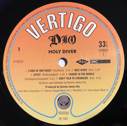 Виниловая пластинка DIO "Holy Diver" (LP)