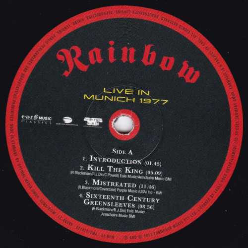 Виниловая пластинка RAINBOW "Live In Munich 1977" (3LP) 